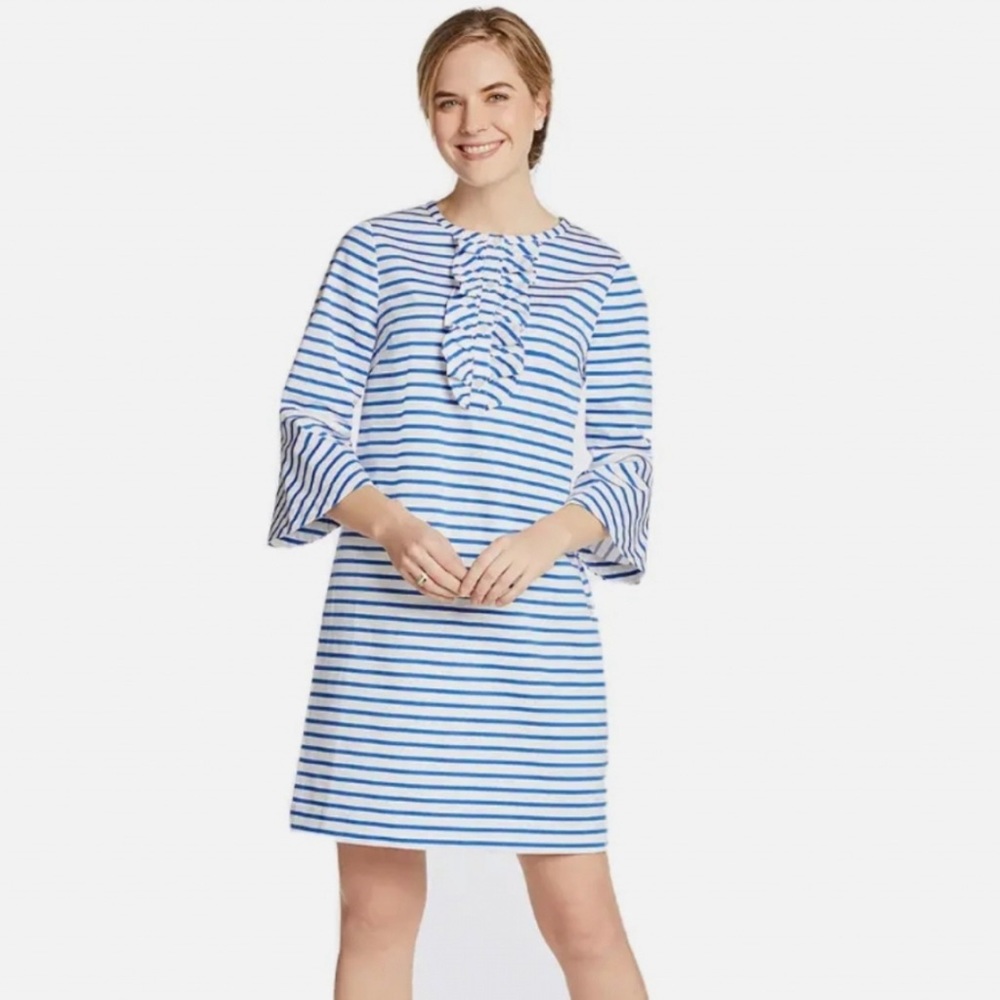 Draper James Sailor striped ruffle shift dress size 4